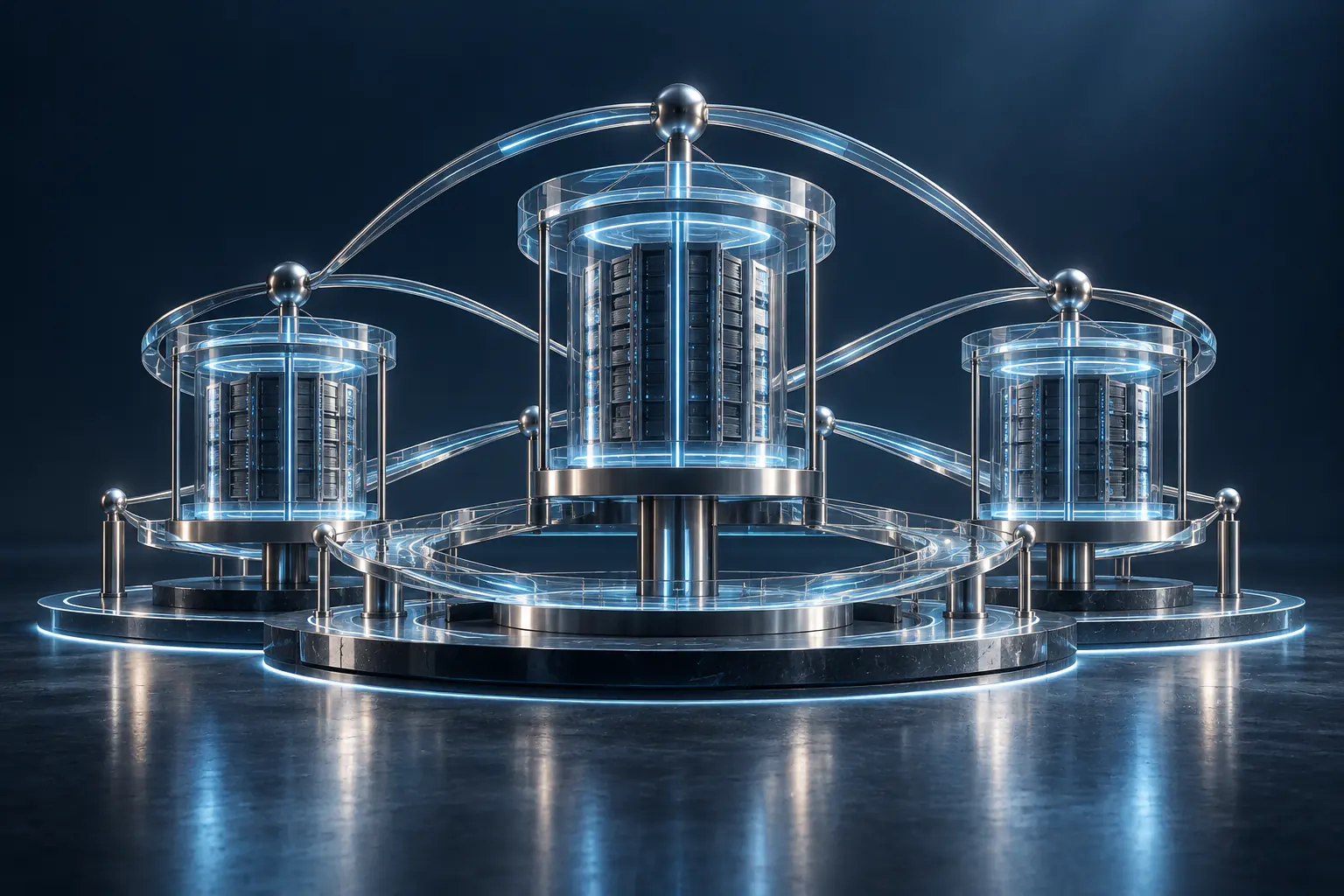 Resilient cloud infrastructure represented by connected data vaults